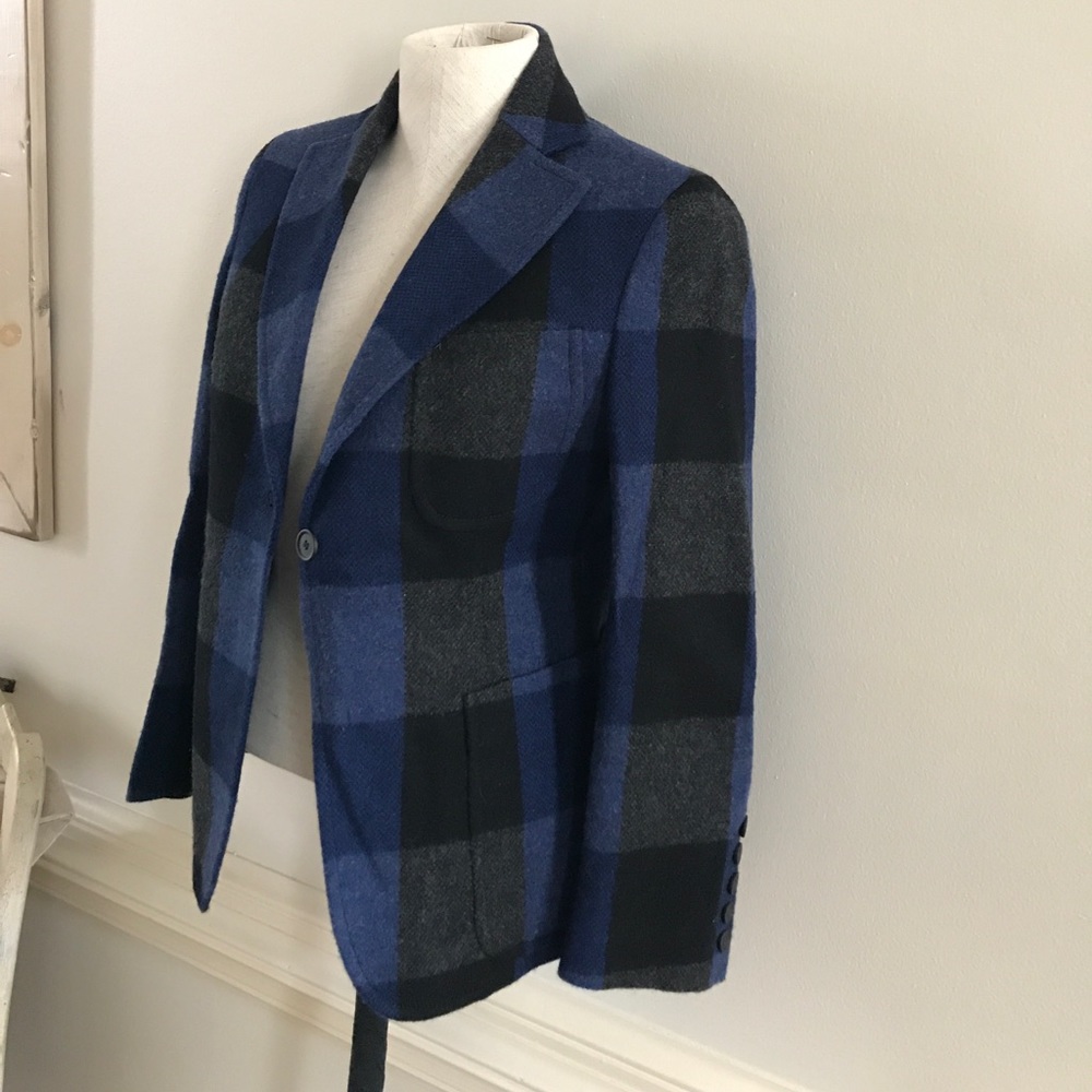 L’Autre Chose wool blend buffalo check blazer 2 - Picture 2 of 7